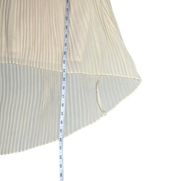 Love 21 Cream Black Mermaid Lace Detail High-Low Style Dress with Pleats Sz Med - Picture 6 of 8